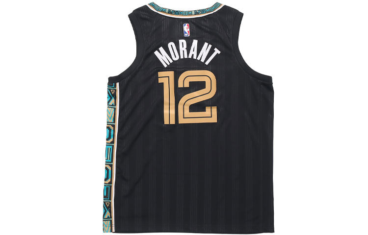 Nike NBA Memphis Grizzlies Ja Morant City Edition Swingman Jersey | Black & Yellow #12 | CN1739-010