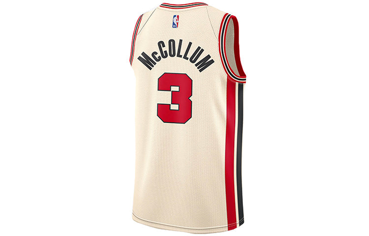 Nike NBA Portland Trail Blazers City Edition SW Fan Edition 2019/20 Swingman Jersey – CJ McCollum #3 White | AV4668-120