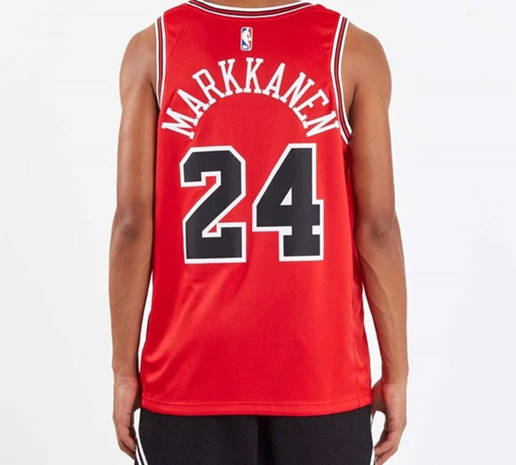 Nike x NBA Chicago Bulls Lauri Markkanen #24 Swingman Jersey – Red / Black / White (864465-664)