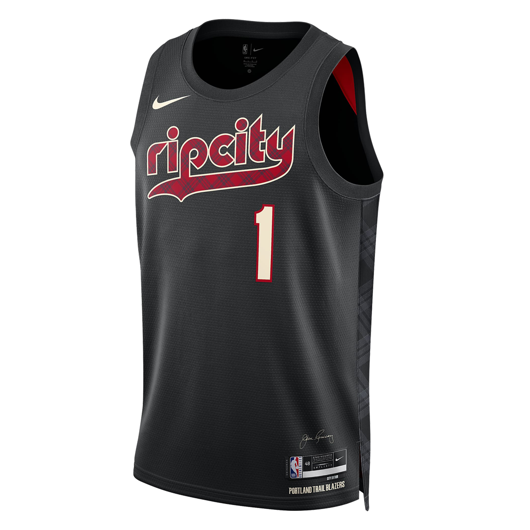 Nike Dri-FIT NBA Portland Trail Blazers Anfernee Simons City Edition Swingman Jersey | 2023/24 | DX8517-012