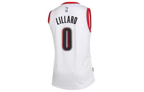 Adidas NBA Portland Trail Blazers Damian Lillard Swingman Jersey | White/Red | A46234