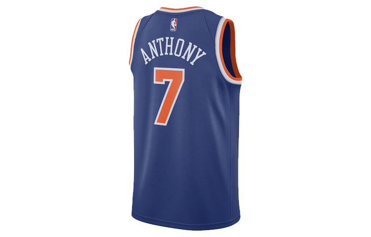 Nike NBA New York Knicks Carmelo Anthony Fan Edition Jersey | Blue #7 | 864495-497