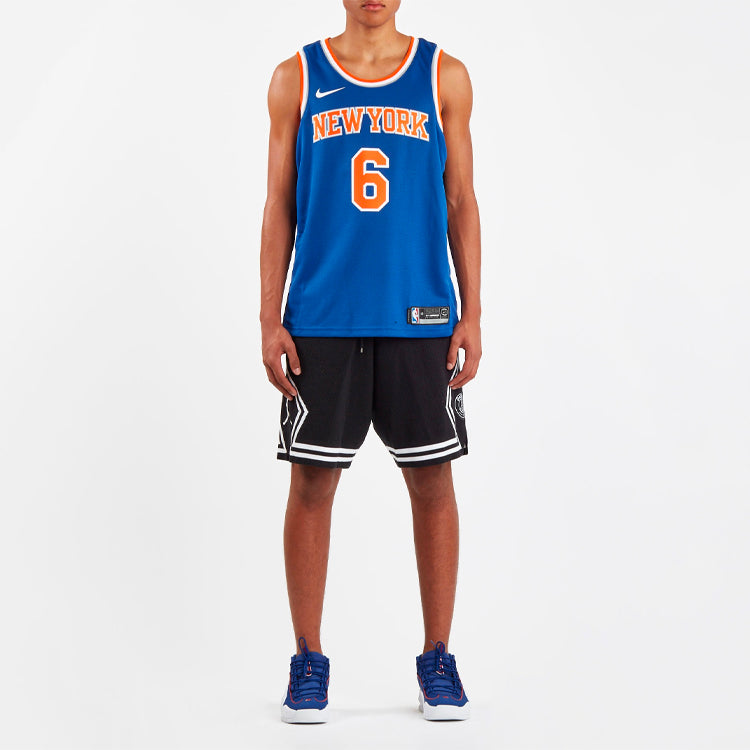 Nike NBA New York Knicks #6 Icon Edition Swingman Jersey – Blue – 864495-495