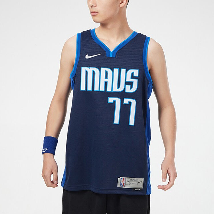 Nike NBA Dallas Mavericks Luka Doncic SW Fan Edition Jersey | Navy Blue #77 | CW6806-419