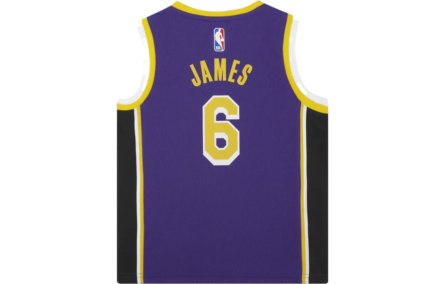 Air Jordan NBA Los Angeles Lakers LeBron James Youth Jersey | Purple #6 | GS | DR1055-504
