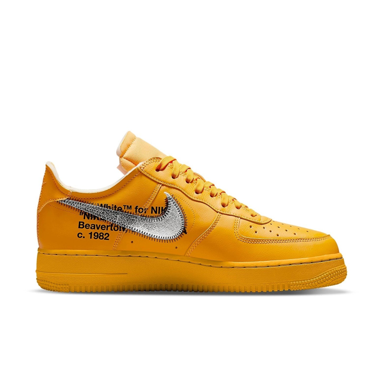 Nike x Off-White Air Force 1 Low 'Lemonade' University Gold / Metallic Silver DD1876-700