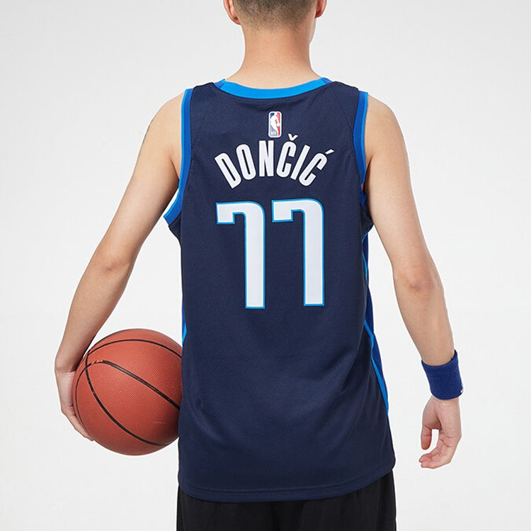 Nike NBA Dallas Mavericks Luka Doncic SW Fan Edition Jersey | Navy Blue #77 | CW6806-419