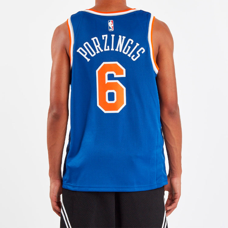 Nike NBA New York Knicks #6 Icon Edition Swingman Jersey – Blue – 864495-495