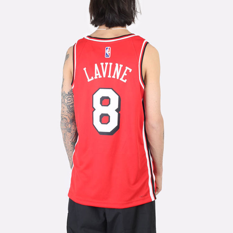 Nike NBA Chicago Bulls Zach LaVine #8 75th Anniversary City Edition Swingman Jersey 'Red' DB4021-657