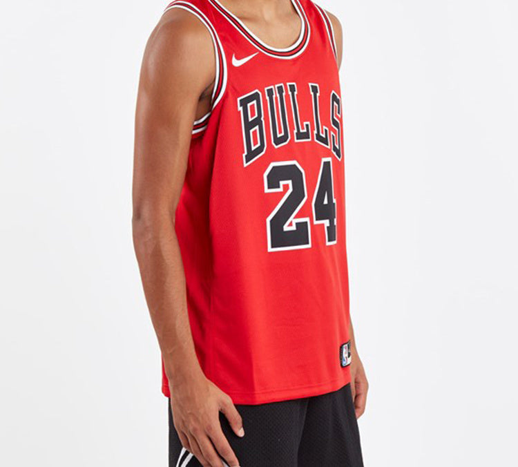 Nike x NBA Chicago Bulls Lauri Markkanen #24 Swingman Jersey – Red / Black / White (864465-664)