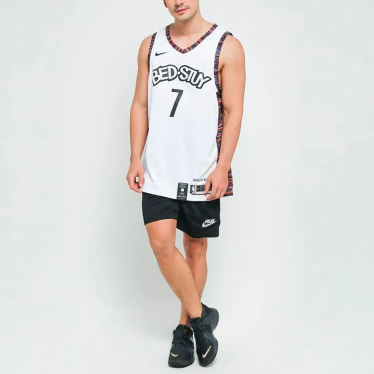 Nike NBA Brooklyn Nets Kevin Durant #7 City Edition Swingman Jersey – 'Bed-Stuy' White (AV4622-101)