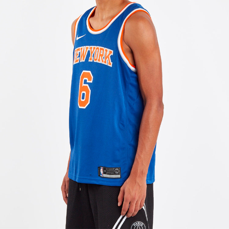 Nike NBA New York Knicks #6 Icon Edition Swingman Jersey – Blue – 864495-495