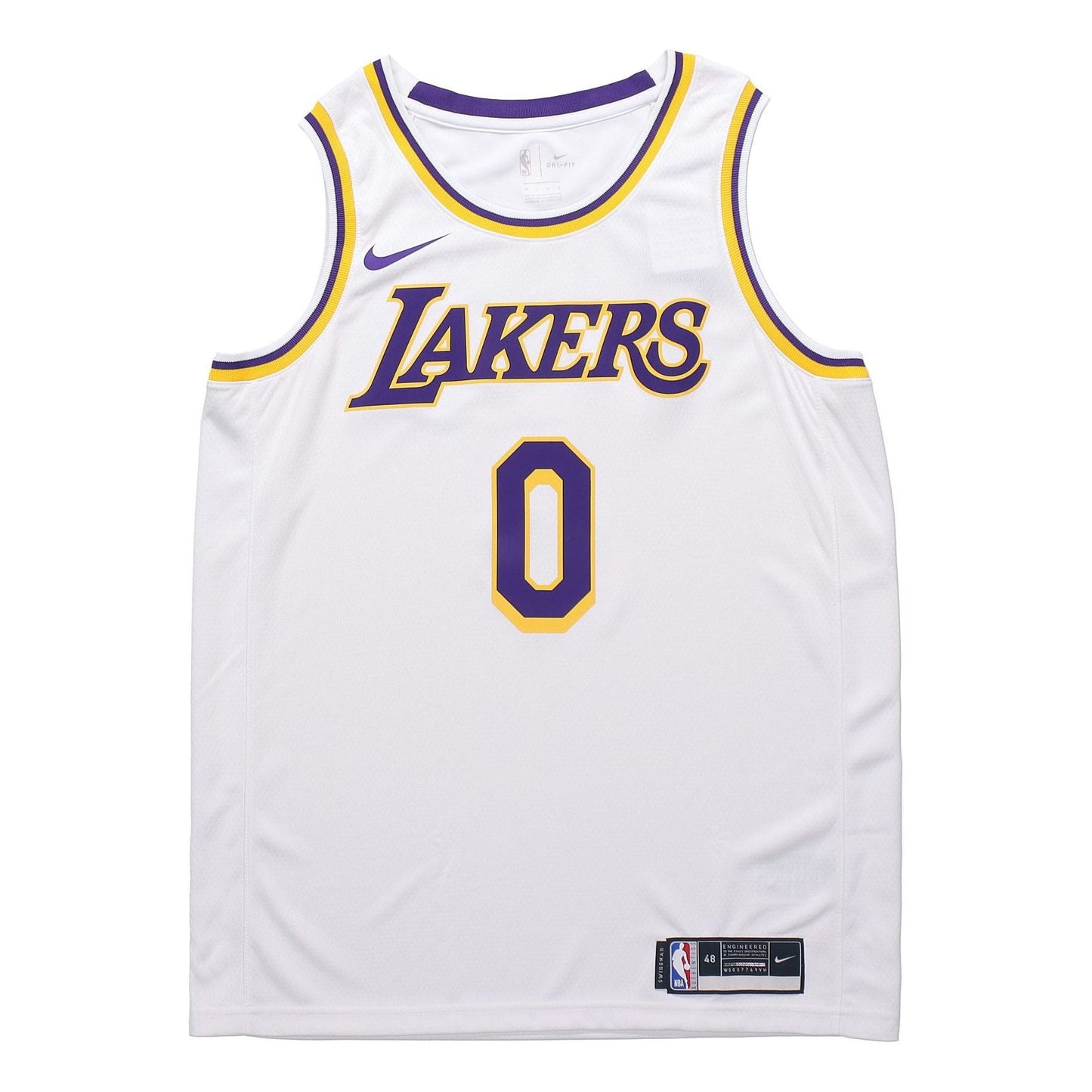 Nike NBA Los Angeles Lakers Kyle Kuzma SW Fan Edition Jersey | White #0 | 2020 | CW3595-106