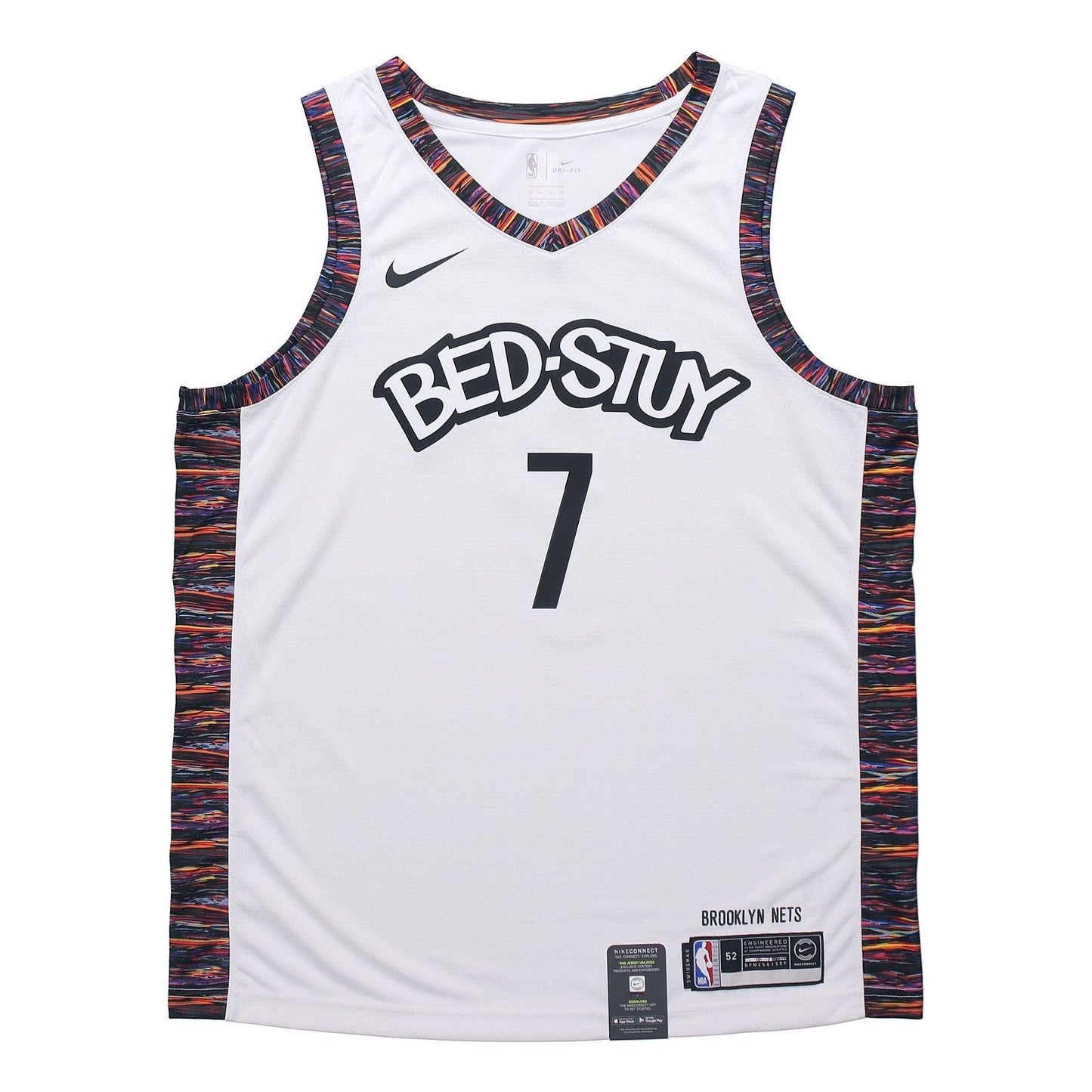 Nike NBA Brooklyn Nets Kevin Durant #7 City Edition Swingman Jersey – 'Bed-Stuy' White (AV4622-101)