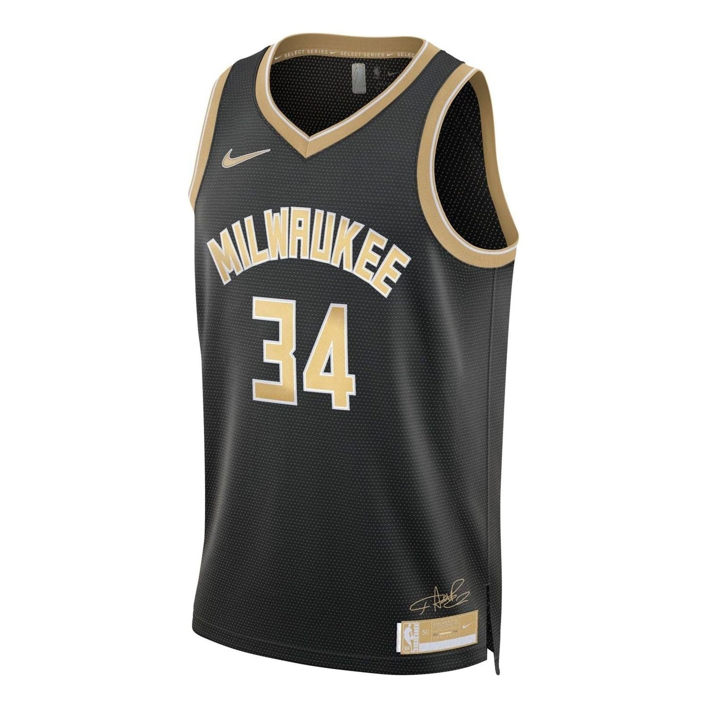 Nike Dri-FIT NBA Swingman Jersey – Milwaukee Bucks Giannis Antetokounmpo | 2024 Select Series 'Black Gold' (FN5911-053)