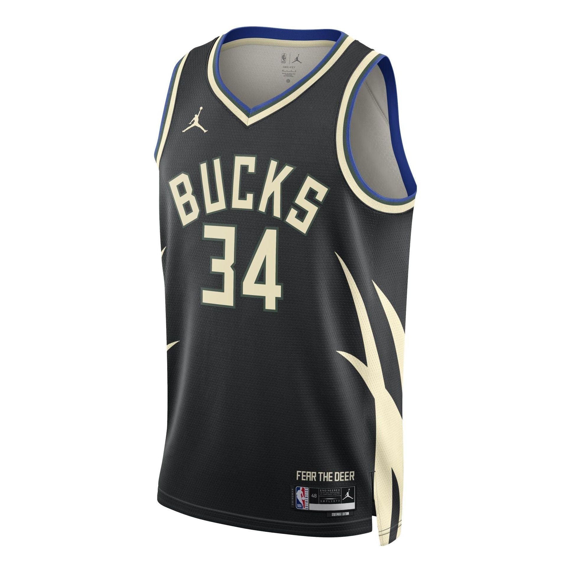 Air Jordan x NBA Swingman Jersey – Giannis Antetokounmpo #34 – Black | Style DO9533-010