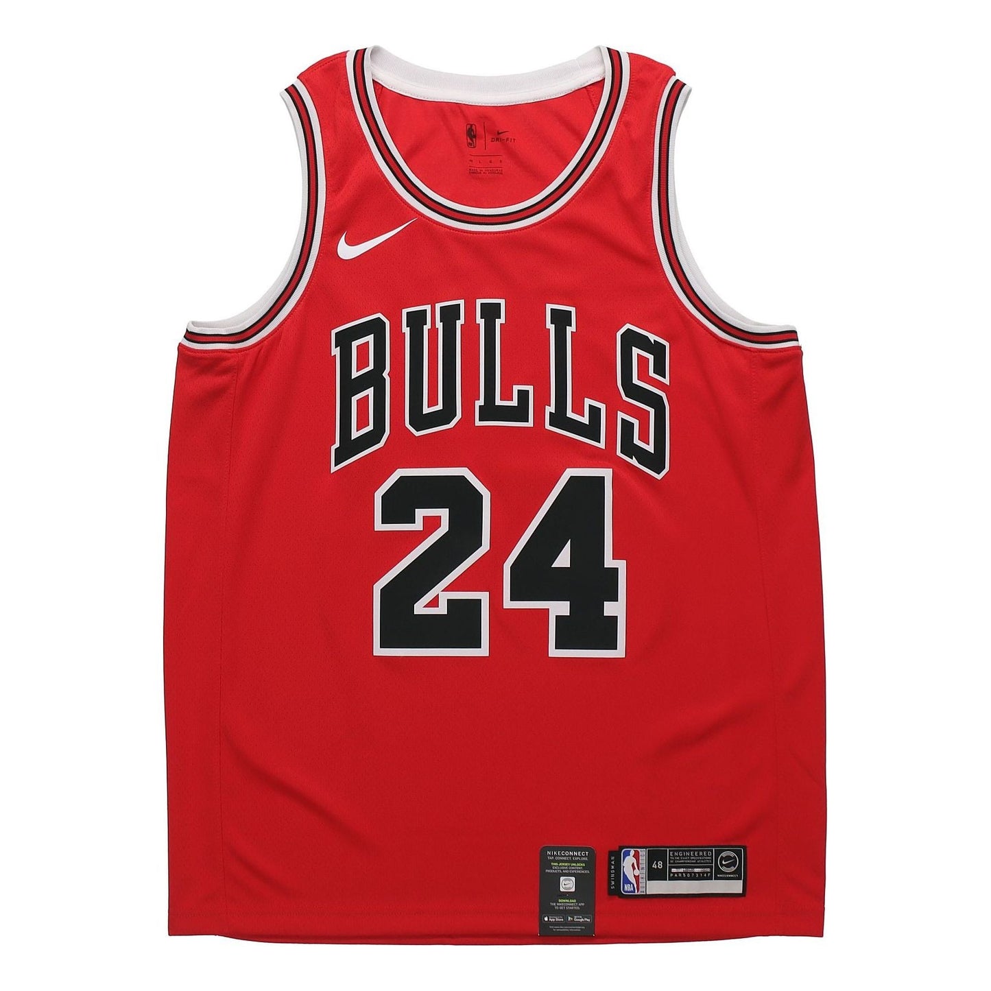 Nike x NBA Chicago Bulls Lauri Markkanen #24 Swingman Jersey – Red / Black / White (864465-664)