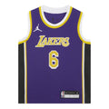 Air Jordan NBA Los Angeles Lakers LeBron James Youth Jersey | Purple #6 | GS | DR1055-504