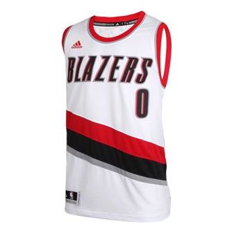 Adidas NBA Portland Trail Blazers Damian Lillard Swingman Jersey | White/Red | A46234