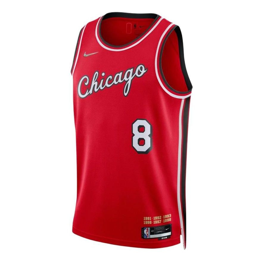 Nike NBA Chicago Bulls Zach LaVine #8 75th Anniversary City Edition Swingman Jersey 'Red' DB4021-657